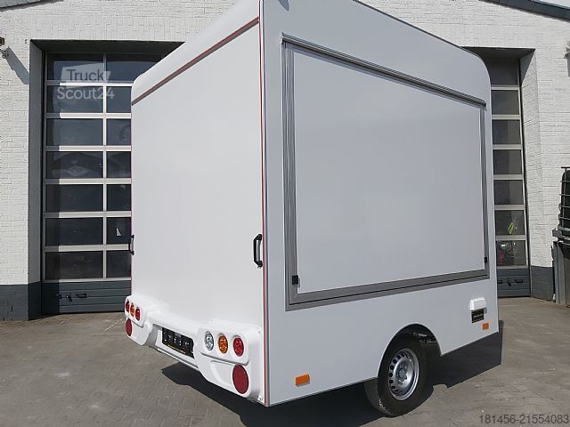Árusító utánfutó trailershop Retro Compact 250cm innen Licht 230 V 1 Klappe Neu verfügbar