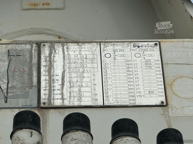 Автобетононасос MERCEDES-BENZ ACTROS 3240 8x4 Betonpumpe PUTZMEISTER BSF 42 M