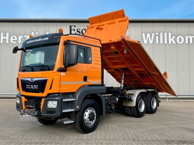 Kipper LKW MAN TGS 26.460 6x6 HYDRO | MEILLER*Bordmatic*Navi*AC