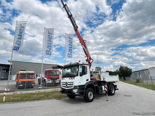 Trostrani kiperski kamion MERCEDES-BENZ Arocs 2135 Kipper/Kran Atlas AK 135/Funk/107 tkm