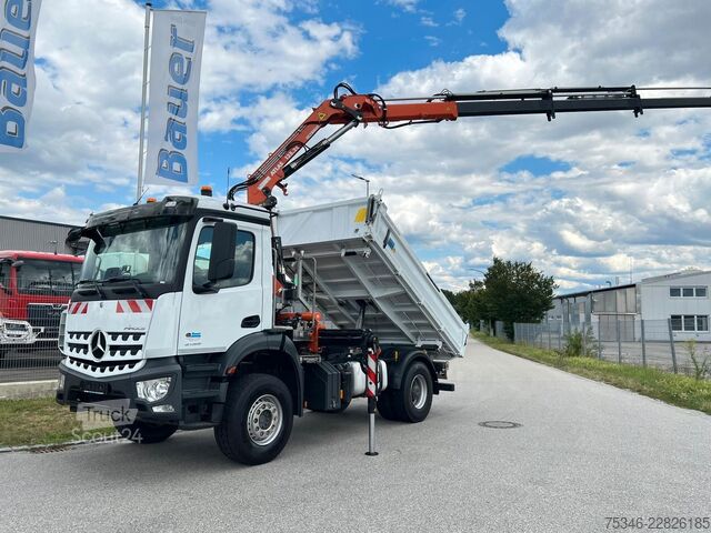 Auto-dizalica montirana na kamionu MERCEDES-BENZ Arocs 2135 Kipper/Kran Atlas AK 135/Funk/107 tkm