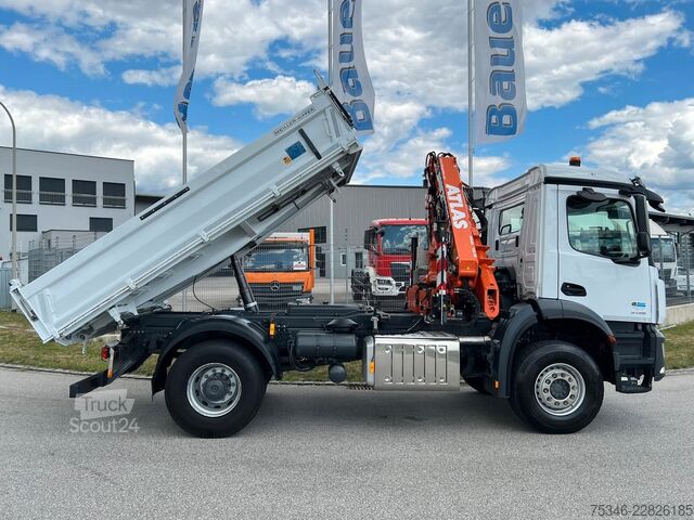 Auto-dizalica montirana na kamionu MERCEDES-BENZ Arocs 2135 Kipper/Kran Atlas AK 135/Funk/107 tkm