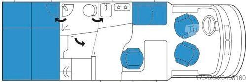 Yarı entegre karavan NIESMANN+BISCHOFF Smove 6.9 B *Klima*G-Tank*ClouLine-Design*Solar*