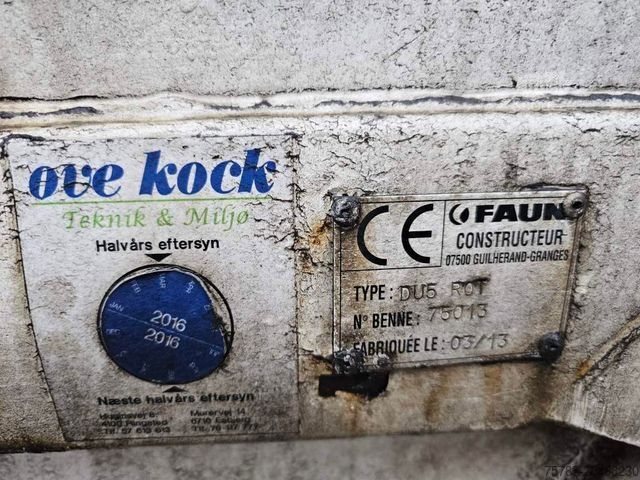 Garbage truck MERCEDES-BENZ 2629, 2 Kammern, Faun aus 2013, 22 cbm