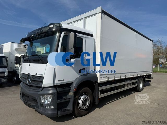 LKW mit Pritsche & Plane MERCEDES-BENZ ACTROS 1832 L TAUTLINER 7,40 m LBW 1,5 T