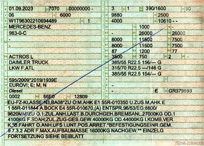Autocamion cu caroserie interschimbabilă MERCEDES-BENZ Actros 2553 | 6E | Retarder | Lenk-Liftachse