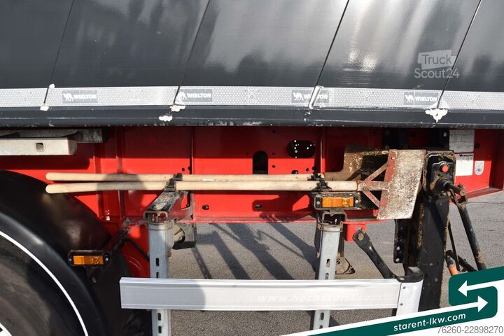 Semi-reboque basculante WIELTON 3-Achs Kipper 33m³ elektrisches Verdeck Alufelge