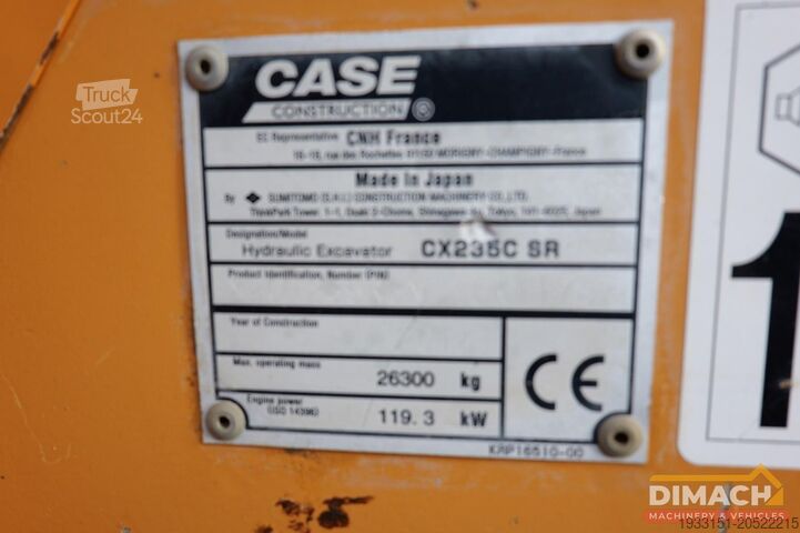 Bagger Case CX235C SR Mono giek - airco - oilquick - schuif...