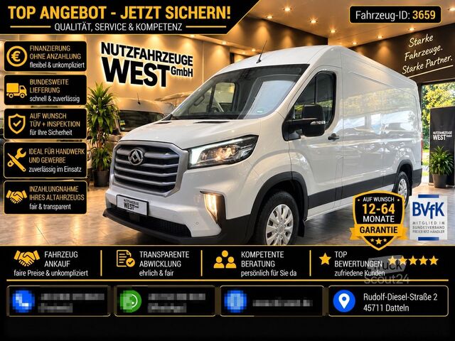 Korotettu pakettiauto MAXUS Deliver 9 L3H2*Kamera*PDC*Tempomat*Holzboden