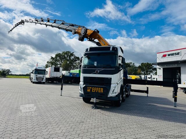 Φορτηγό με επίπεδη καρότσα VOLVO FH 540 8x2 EFFER Kran Sattelzugmaschine