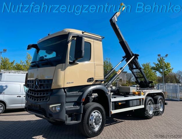 Kroklastbil MERCEDES-BENZ Arocs 3345 6x6 BB/ Hyva 26-51-S/ Kran Hydr.