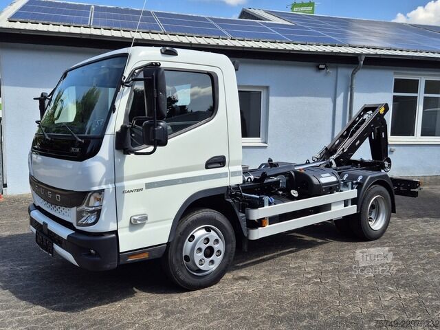 Telehoist krokløftbil Fuso Fuso Canter 7C18 City Abrollkipper AHK Kurz