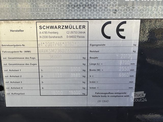 Полуремарке самосвал SCHWARZMÜLLER HKS2/E Lift Achse Alu Felgen*ne Top