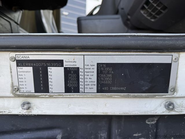 Kiepwagen SCANIA R 480 Retarder 8x4*Stahl 2xSeitenkipper*