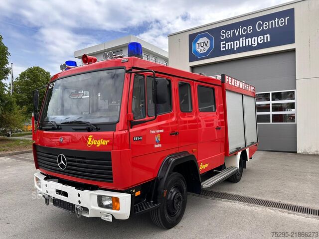 Търговско превозно средство Mercedes-Benz 814 F LF 8 6 FEUERWEHR mit ZIEGLER TOP