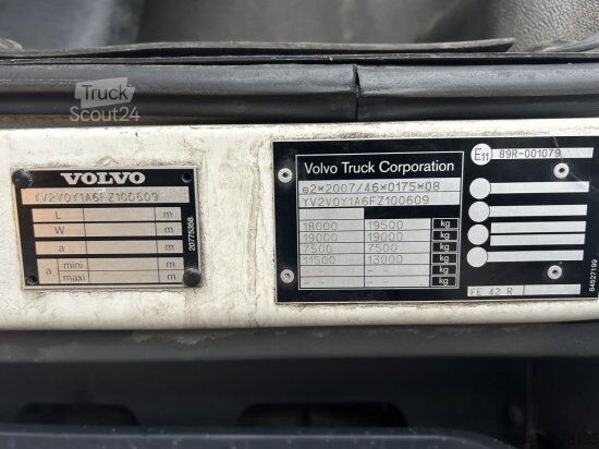 Вантажівка з платформою і тентом VOLVO FE 280 PRITSCHE/PLANE, AUTOMATIK, E6