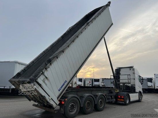Savivartis puspriekabė SCHMITZ SGF S3 ALU KIPPMULDE 34M³, LIFTACHSE, HARDOXBODEN, ROLLPLANE, PODEST