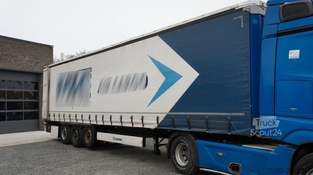 Ανοιχτό ημιρυμουλκούμενο με μουσαμά KRONE SD Doppelter Boden Verstärkte Plane 2x Liftachse