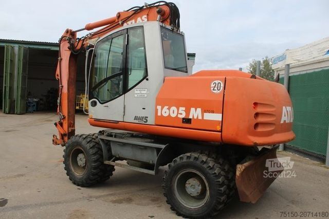 Τροχοφόρος εκσκαφέας ATLAS 1605M - 1 x Schwenk- 3 x Tieflöffel Nr.: 410