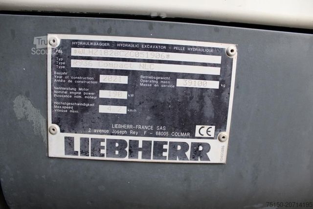 Εκσκαφέας ερπυστριοφόρος LIEBHERR R936 Compact NLC Verstellausleger Nr.: 906