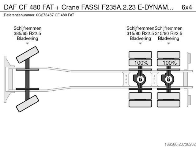 Kraanwagen DAF CF 480 FAT + Crane FASSI F235A.2.23 E-DYNAMIC +...