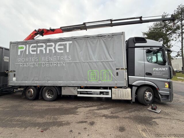 Volumetransport Mercedes-Benz ACTROS 2645 6x2 105m³ JUMBO + KRAN PALFINGER PK...