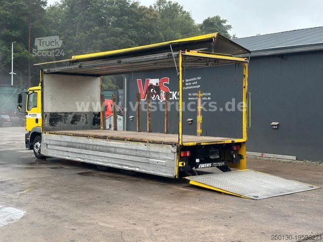 Vrachtwagen met bakwagen MAN TGM 22.280 6x2 Kofferaufbau, Ladebordwand