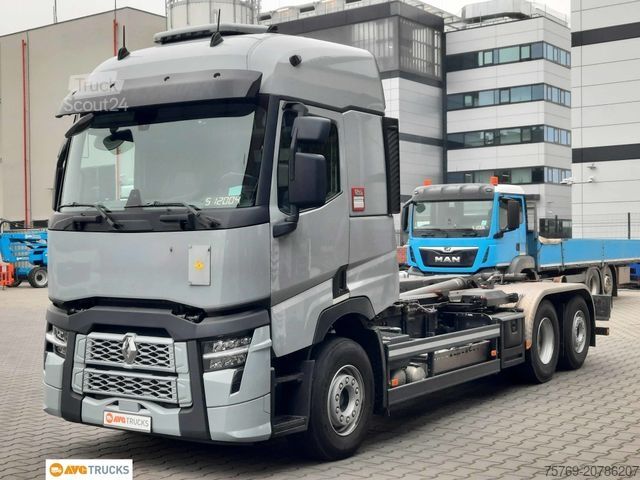 Camion benne à bras amovible RENAULT T 480 6X2 Meiller Lenkachse hydr. Verriegelung