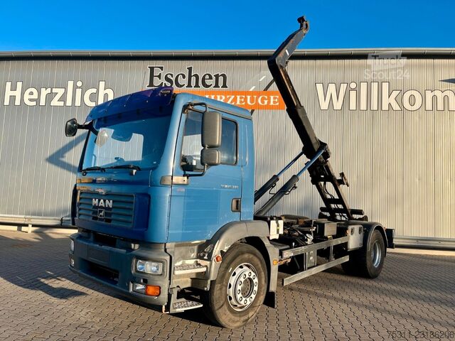 Tovornjak s kavljem za kontejnerje MAN TGM 18.330|Multilift LHS 19246*AC*8-Gang manuell