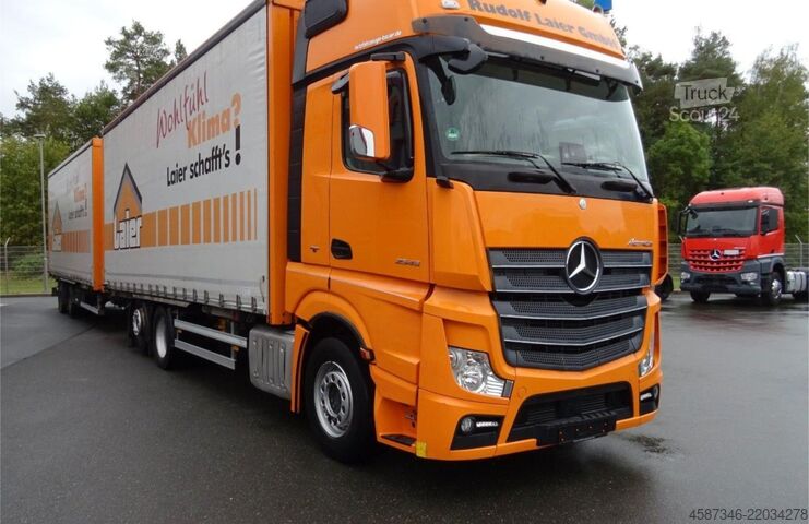 Tenteli düz yataklı kamyon Mercedes-Benz Actros 2545