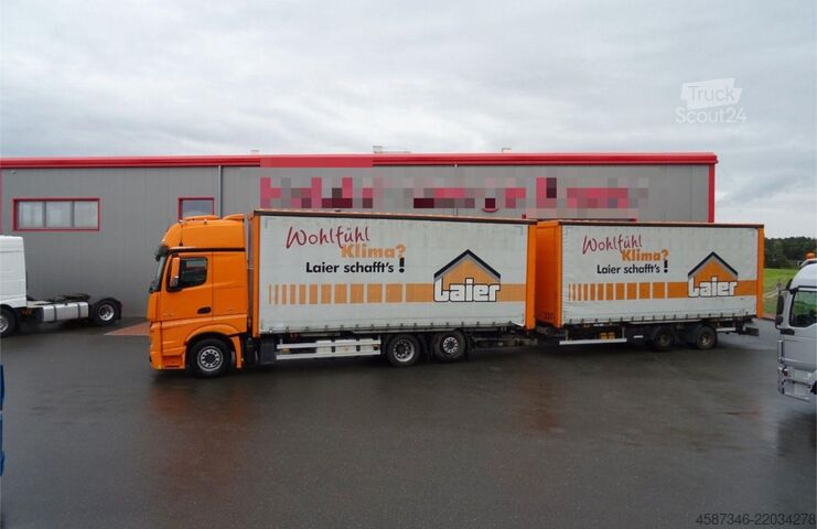 Tenteli düz yataklı kamyon Mercedes-Benz Actros 2545