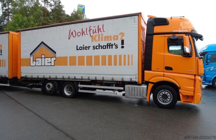 Tenteli düz yataklı kamyon Mercedes-Benz Actros 2545
