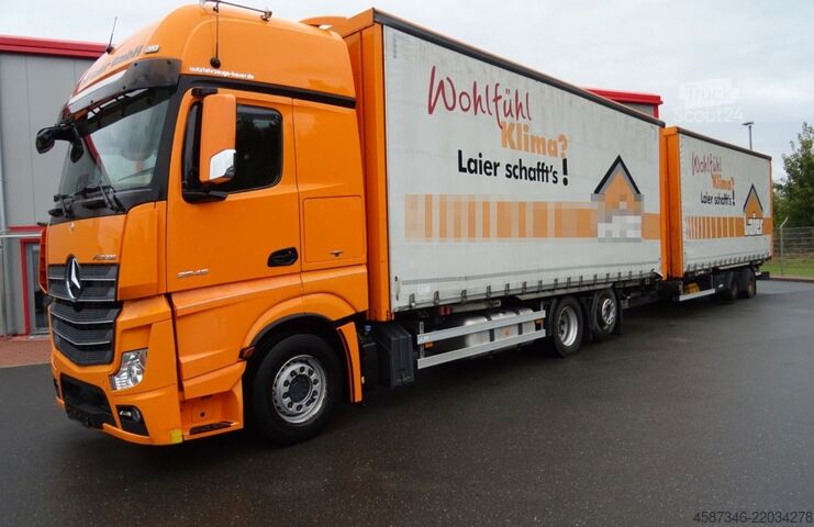 Tenteli düz yataklı kamyon Mercedes-Benz Actros 2545