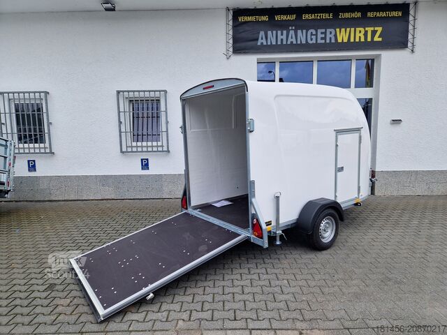 Skříňový přívěs Blyss Niki weiß Rampe Seitentür 2024 direkt