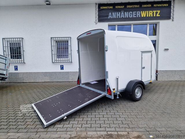 Dobozos pótkocsi Blyss Niki weiß Rampe Seitentür 2024 direkt