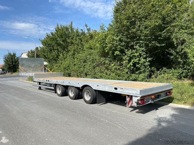 Alçak şasi dorse Möslein ST 3-Plato 9,4  3 Achs Satteltieflader Plato 45 t GGfür Fertigteile, Baumaschinen oder Container