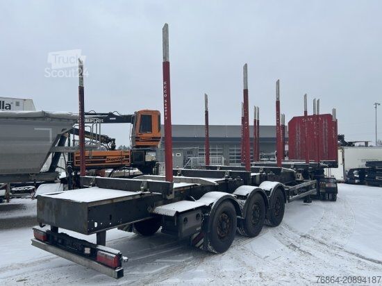 Semirremolque de troncos SCHWARZMüLLER HOLZAUFLIEGER Y-SERIE,  8 RUNGENPAARE, BPW-ACHSEN, LIFTACHSE