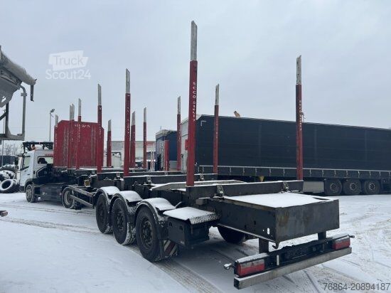 Semirremolque de troncos SCHWARZMüLLER HOLZAUFLIEGER Y-SERIE,  8 RUNGENPAARE, BPW-ACHSEN, LIFTACHSE