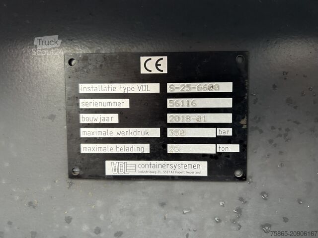 Sistema de brazo de gancho Volvo FH 460 Globetrotter / VDL Hooklift 25 Ton / 745...