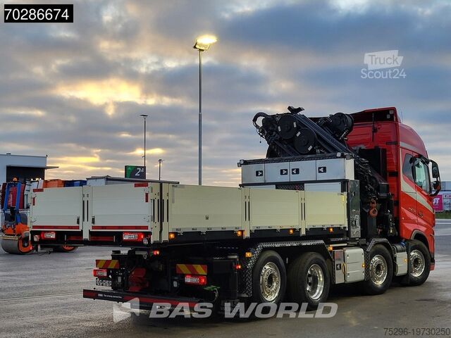 Πλατφόρμα φόρτωσης Volvo FH16 650 FH16 8X2 HMF 7020K-RCS Crane + Fly-Jib...