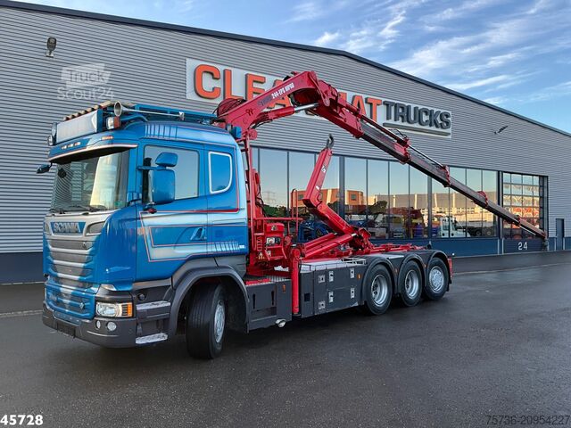  Scania R 580 8x4 Euro 6 Retarder Hiab 24 Tonmeter laad...