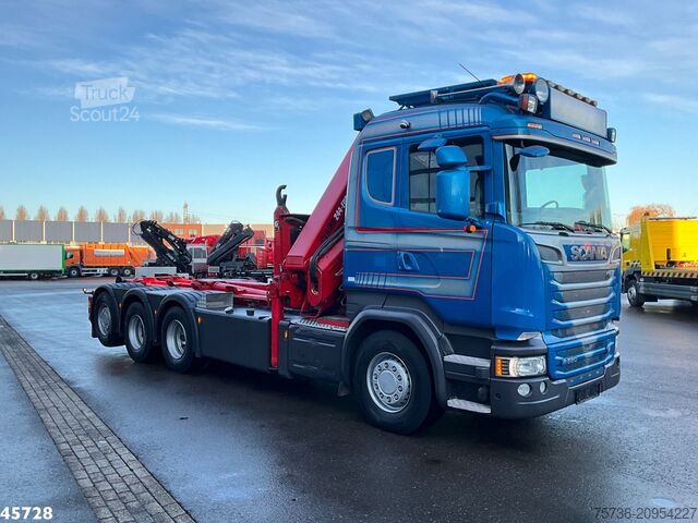  Scania R 580 8x4 Euro 6 Retarder Hiab 24 Tonmeter laad...