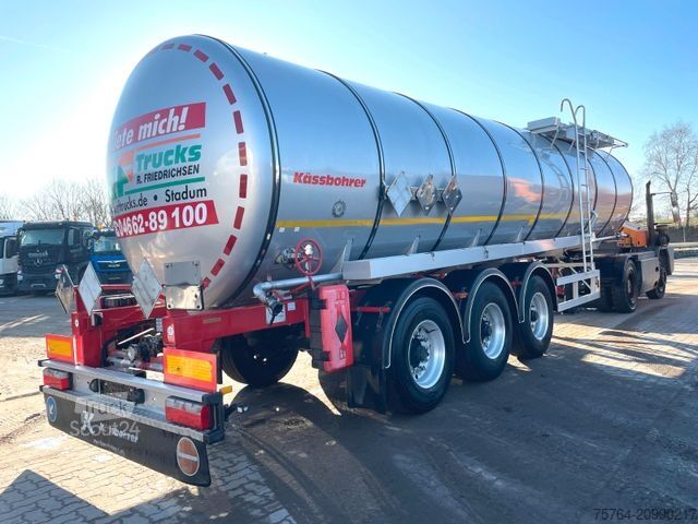 Remorque-citerne semi-remorque KÄSSBOHRER 32m² V2A Bitumentankauflieger /leicht beschädigt