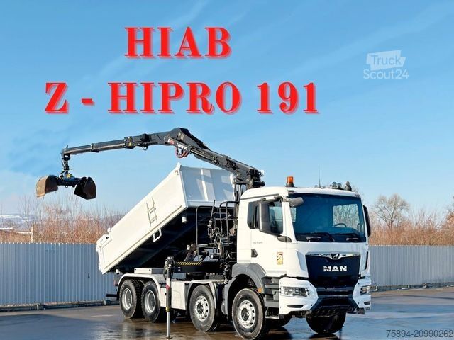 Кран-манипулятор на шасси грузовика MAN TGS 35.470 * KIPPER 5,10m + KRAN * TOPZUSTAND