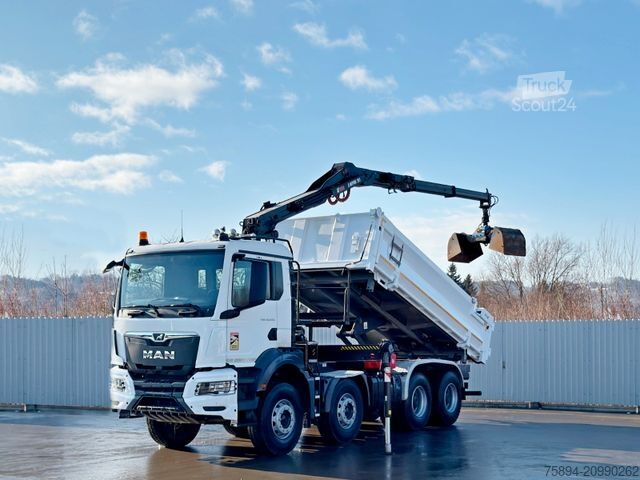 Кран-манипулятор на шасси грузовика MAN TGS 35.470 * KIPPER 5,10m + KRAN * TOPZUSTAND