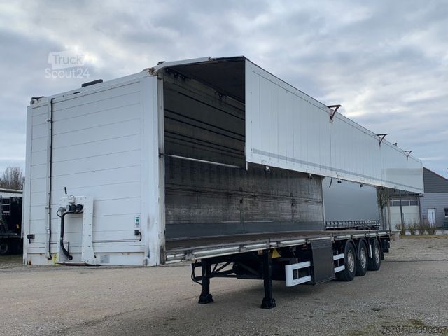 Beverage semitrailer  Wingliner_ hydraulische Schwenkwände_ Lenkachse