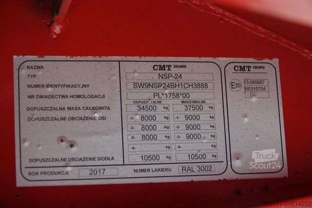 Low loader semitrailer KÄSSBOHRER NSP-24 / NACZEPA LAWETA / NISKOPODWOZIE / ROZCI?