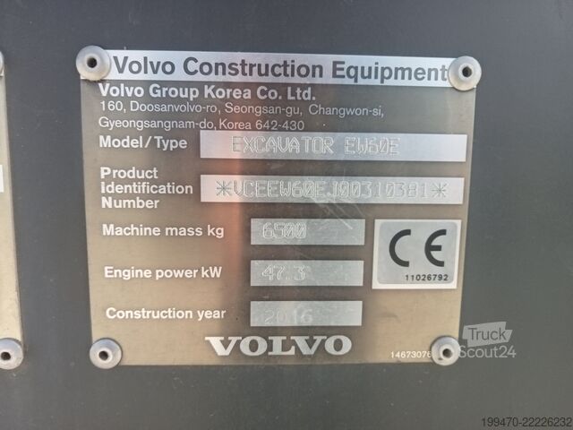 Kolový bagr Volvo EW60E with 5 buckets