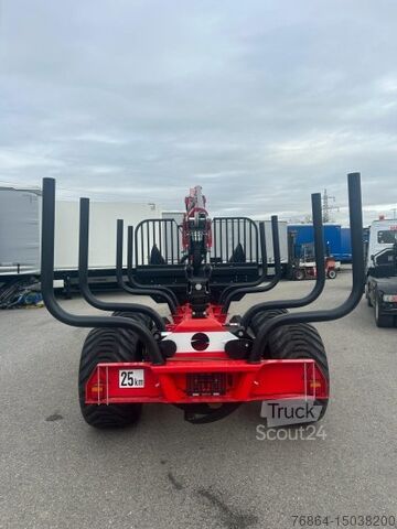 Remorcă pentru buşteni  STEPA M-16 FORSTANHäNGER MIT STEINDL PALFINGER FORSTKRAN L, 2-ACHSIG 4- RUNGENPAARE