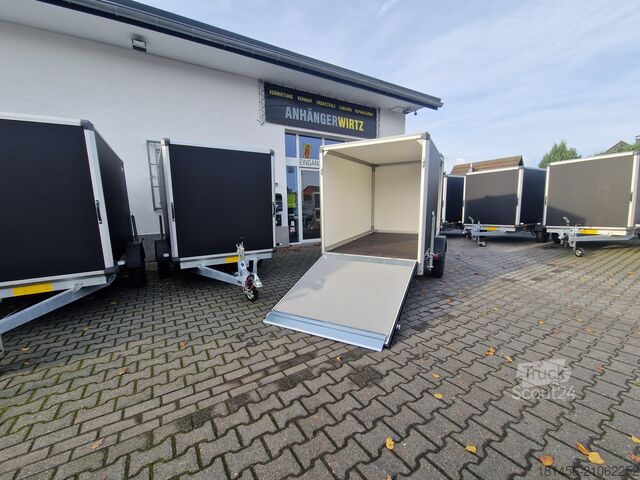 Remorque à caisse Variant schwarzer Kofferanhänger Rampe Seitentür